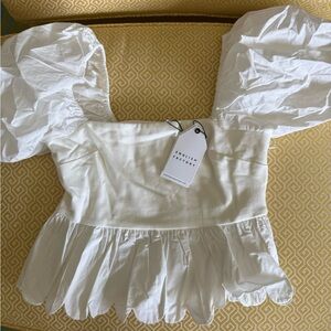 English Factory Cream Puff Sleeve Blouse